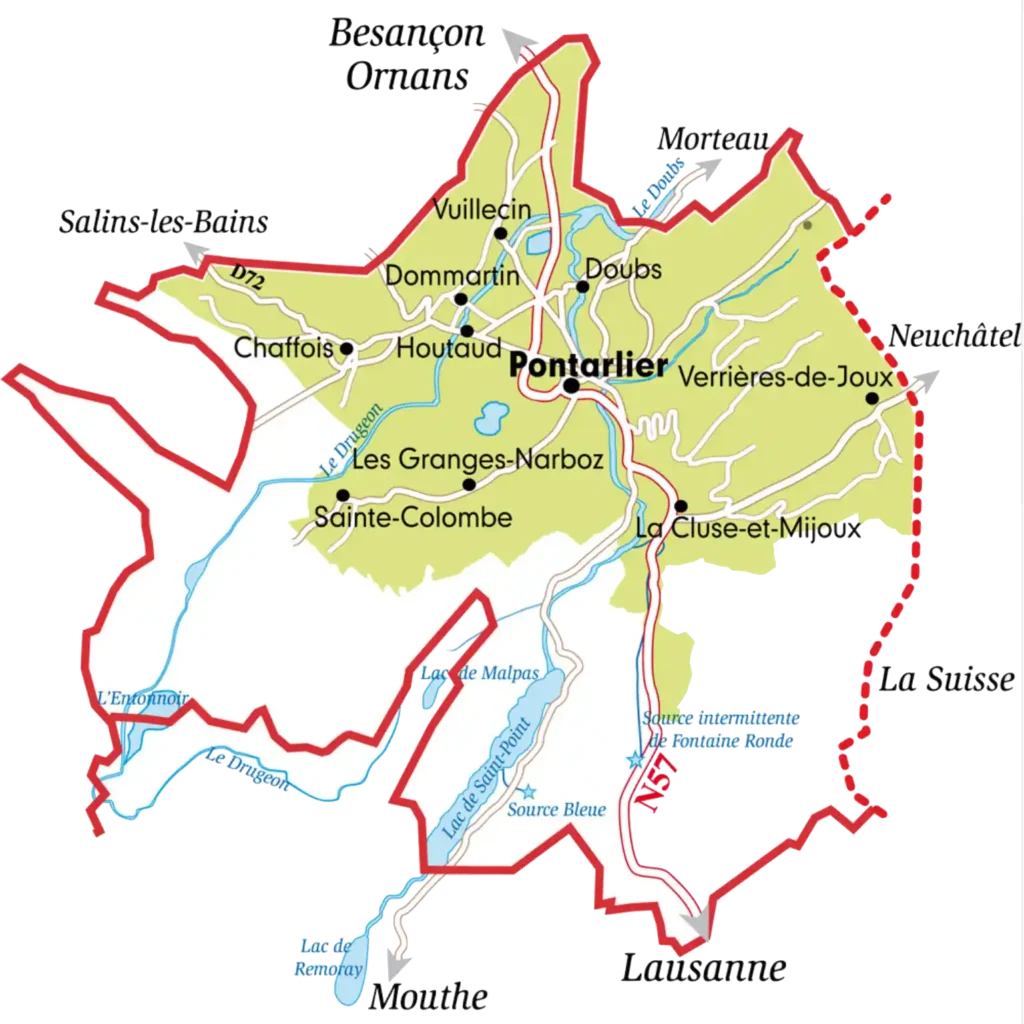 magasin chaussures Pontarlier frontière suisse